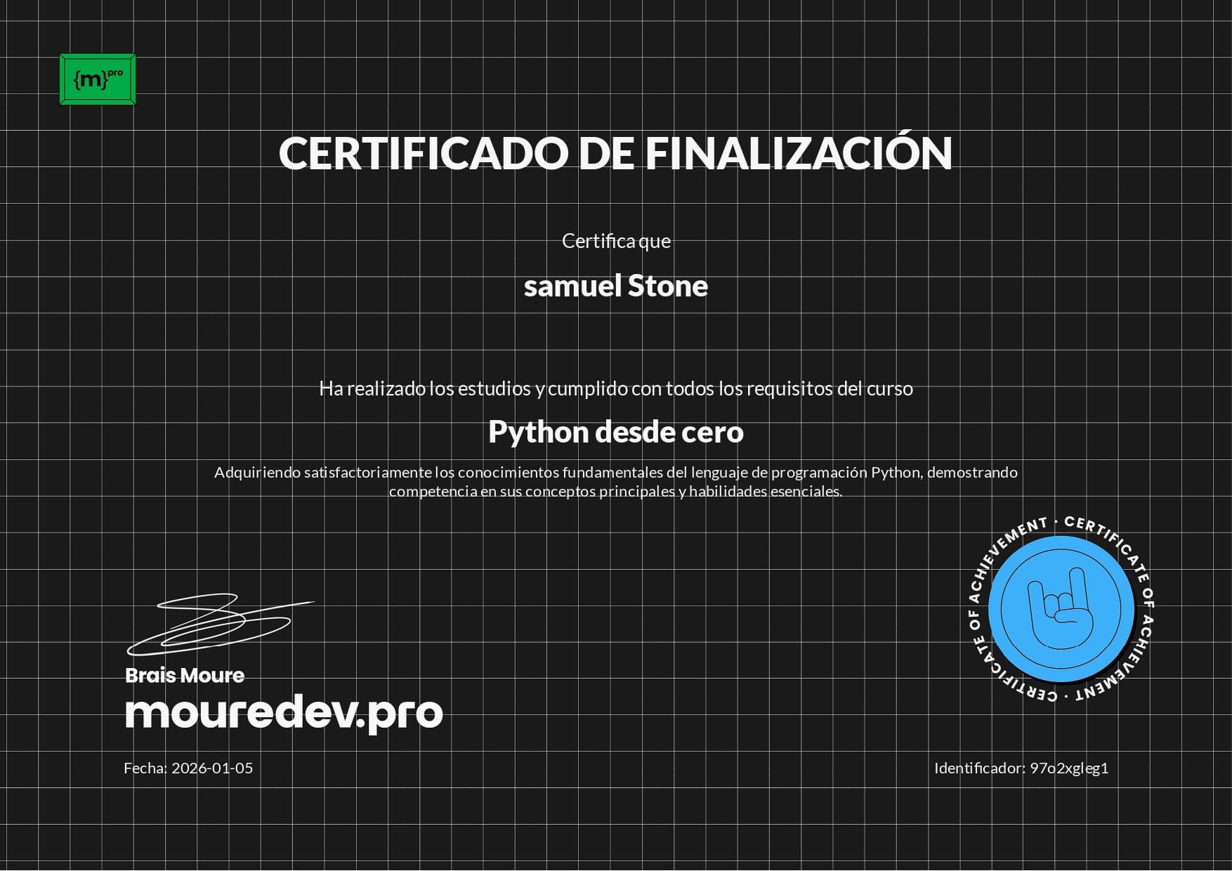 Certificado Python Principiante
